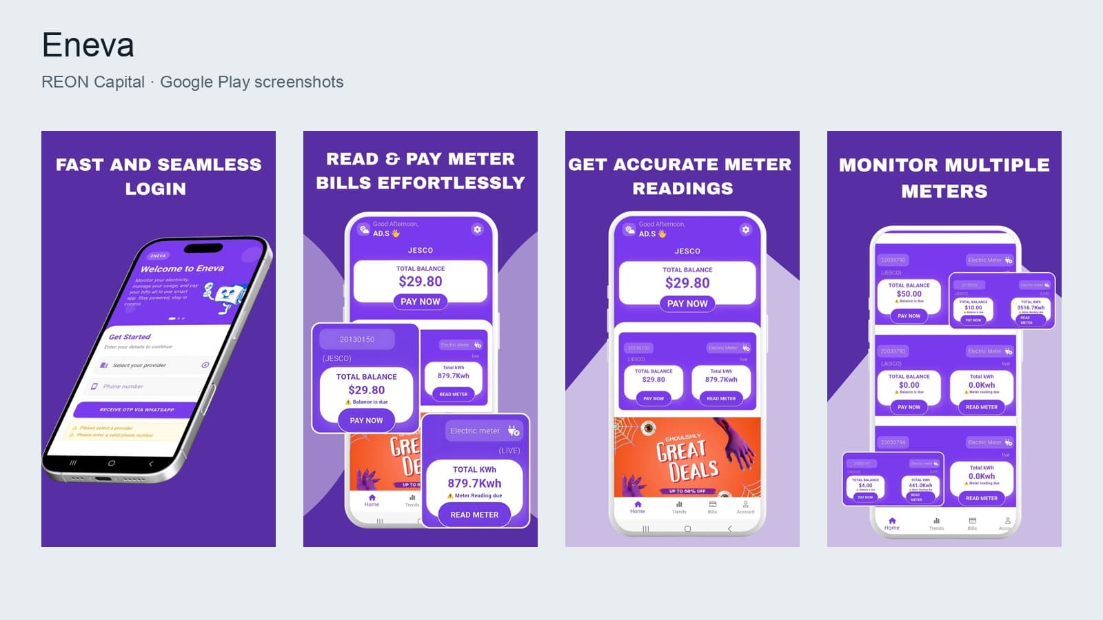 ENEVA: Utility Bills Manager preview